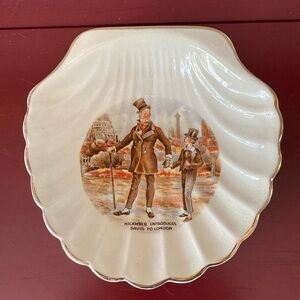 Vintage "Micawber and David" (David Copperfield - Dickens) Sandland Ware Plate